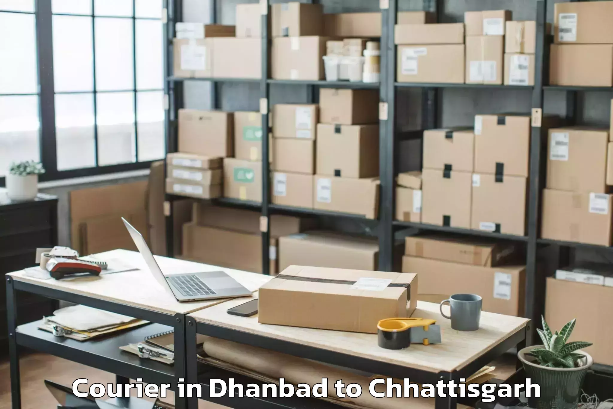 Book Dhanbad to Gariyaband Courier